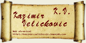 Kazimir Veličković vizit kartica